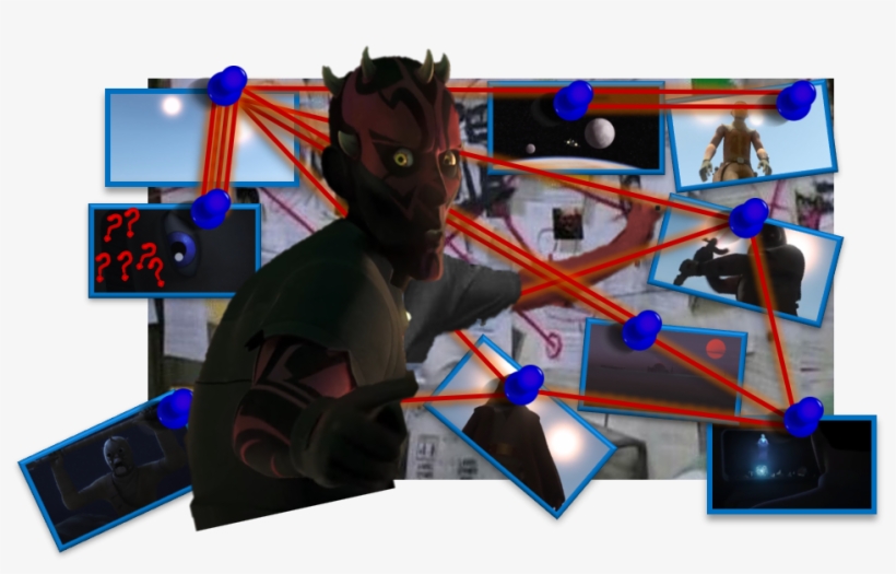 Photoshopped Image Of Maul At A Conspiracy Wall With - Graphic Design, transparent png download