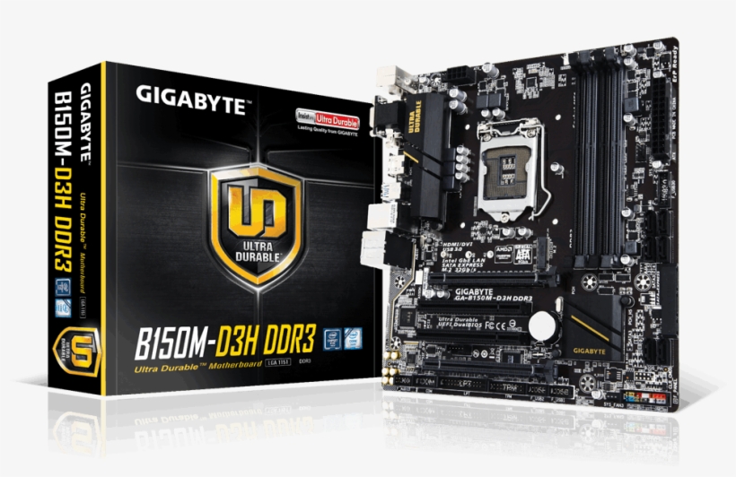 Placa Mãe Gigabyte Ga B150m D3h Ddr3 Lga - Ga B150m D3h Box, transparent png download
