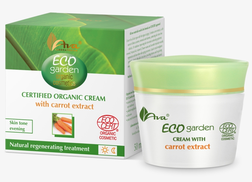 Eco Garden Certifed Organic Cream With Carrot Extract - Ava Laboratorium, transparent png download