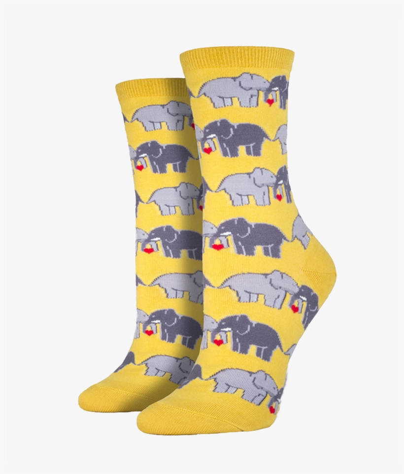 Buttercup Elephant Love Socks - Elephant Socks, transparent png download