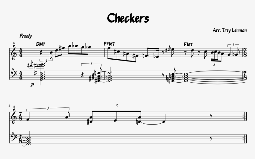 Checkers From Gamepigeon - Sheet Music, transparent png download
