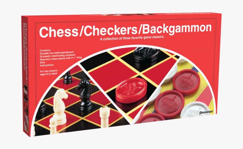Chess Checkers Backgammon Set, transparent png download