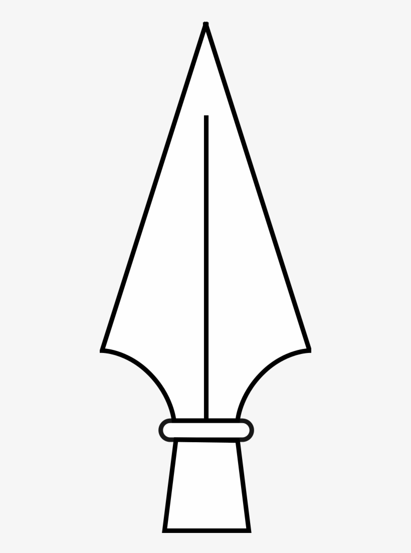 Meuble Héraldique Fer De Lance - Outline Of A Spear, transparent png download