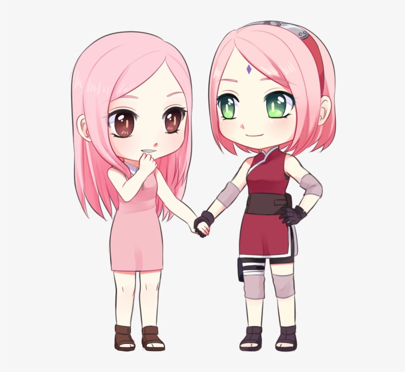 Sisters Png - Sakura And Her Sister, transparent png download