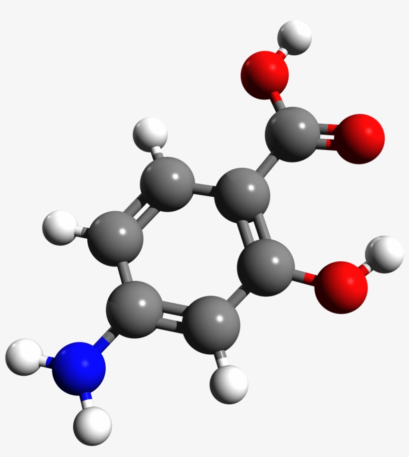4-aminosalicylic Acid 3d Structure - Structure, transparent png download