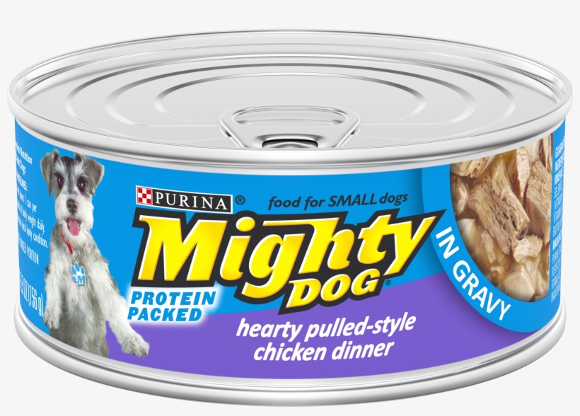 Purina Mighty Dog Hearty Pulled Style Chicken Dinner - Dog Food, transparent png download
