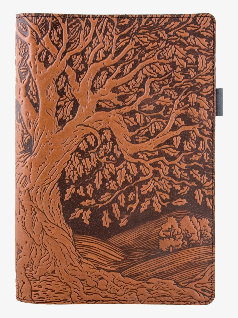 Leather Portfolio, Padfolio, Notebook, Small - Oberon Organizer Design Tree Of Life With Zipper Around, transparent png download