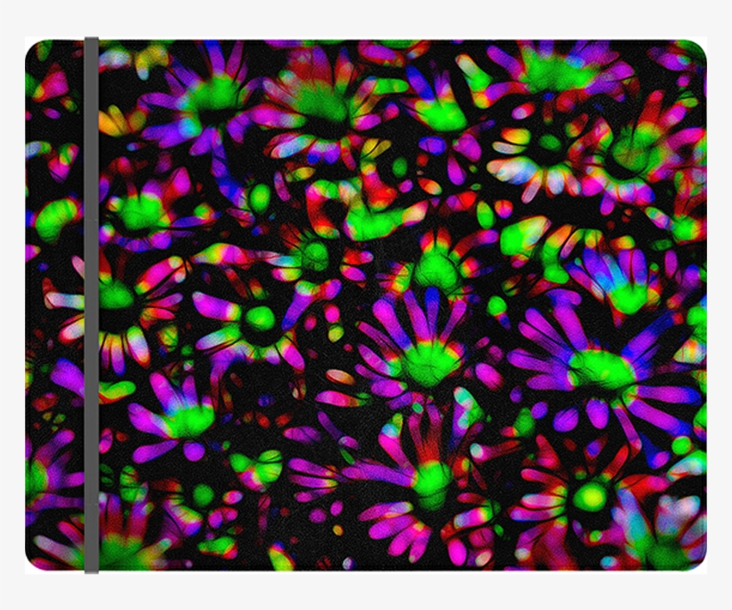 Notepad Folio Wallet With Glowing Floral Pattern - Floral Design, transparent png download