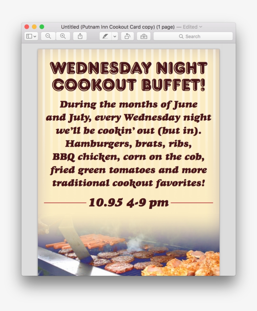 Cook Out Cardrhonda2016 06 28t18 - Chicken Soup For The Soul, transparent png download