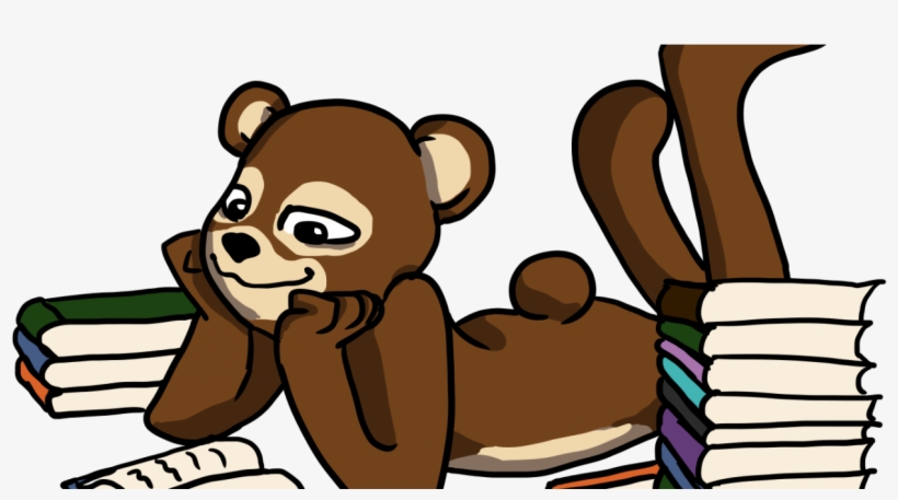 Baker Bear Reading - Cartoon, transparent png download