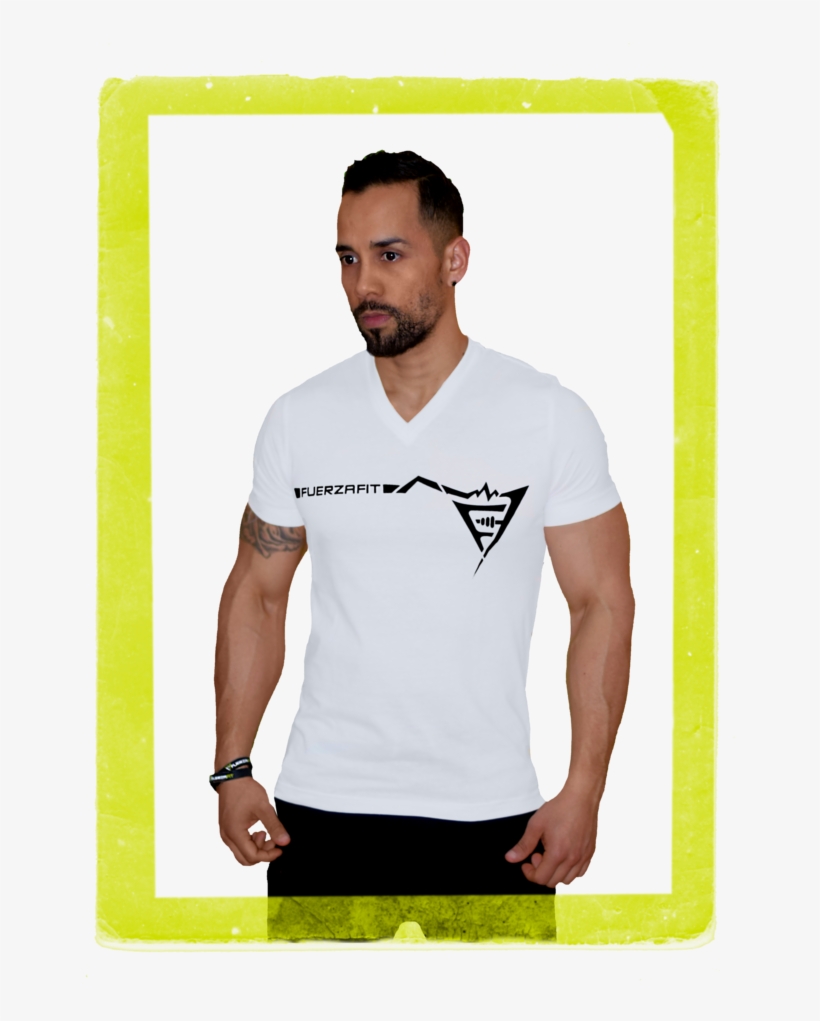 Banda V-neck White - Man, transparent png download