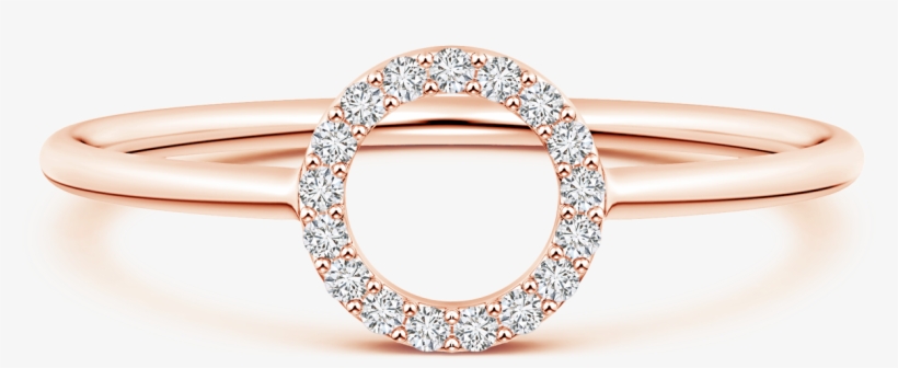 Round Lab Grown Diamond Open Circle Ring - Engagement Ring, transparent png download