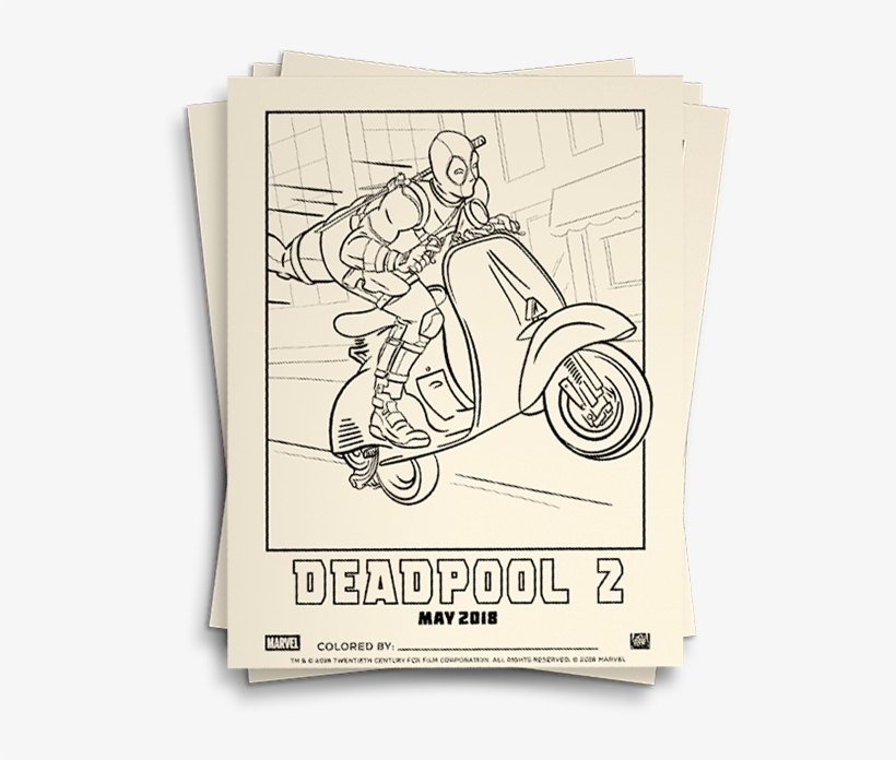 20th Century Fox Canadaverified Account - Deadpool 2 Coloring, transparent png download