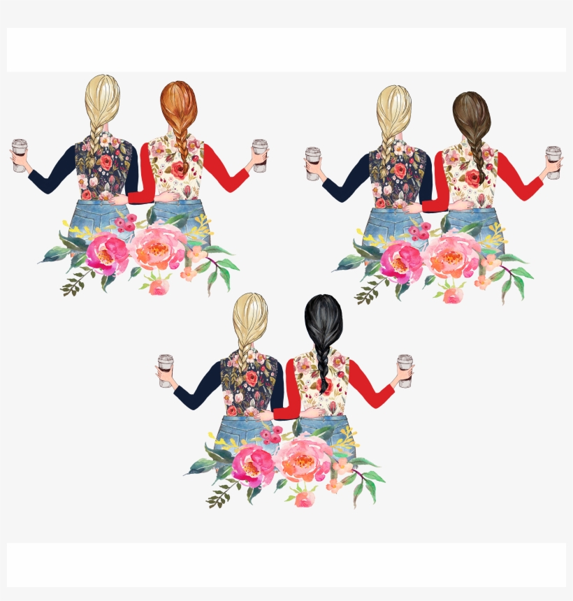 Blonde Bff Design, transparent png download