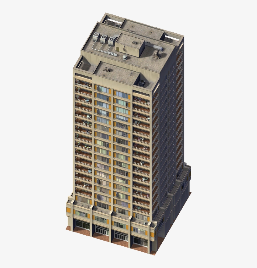 Tri-tip Towers - Walkup Tower Simcity 4, transparent png download