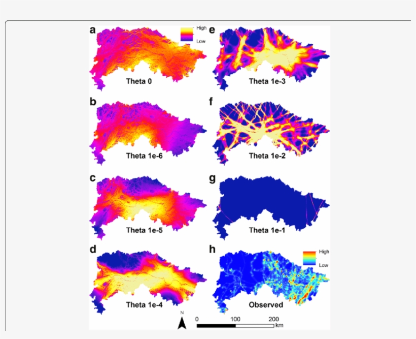 Predicted And Observed Corridors For Autumn Caribou - Graphic Design, transparent png download