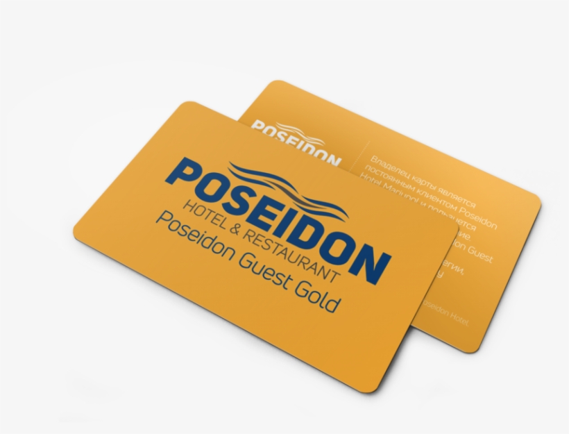 Poseidon Guest Gold Card - Graphic Design, transparent png download