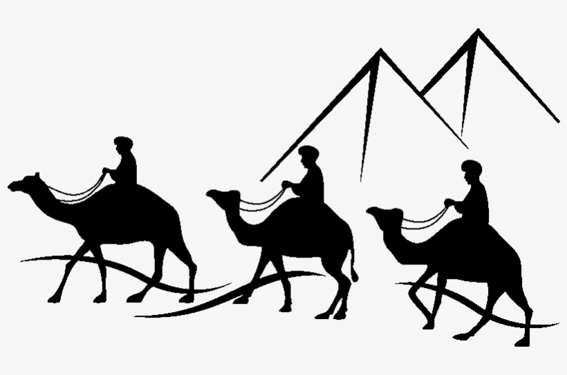 Camels In Desert Png, transparent png download