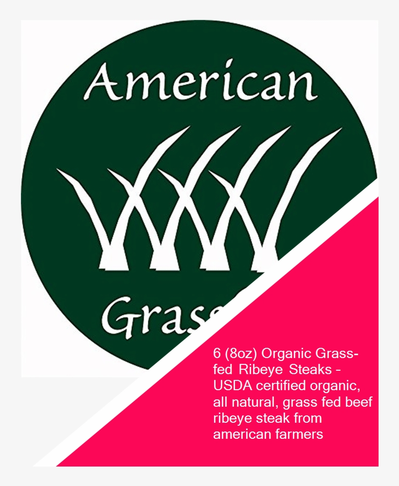 6 Organic Grass-fed Ribeye Steaks Usda Certified Organic, - American Grassfed, transparent png download