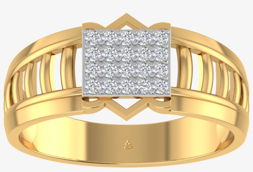 Gino Ring For Him Diamond Ring Set In 18 Kt - Wedding Ring, transparent png download
