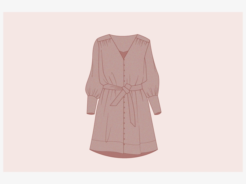 The Reina Shirt In Dress - Trench Coat, transparent png download