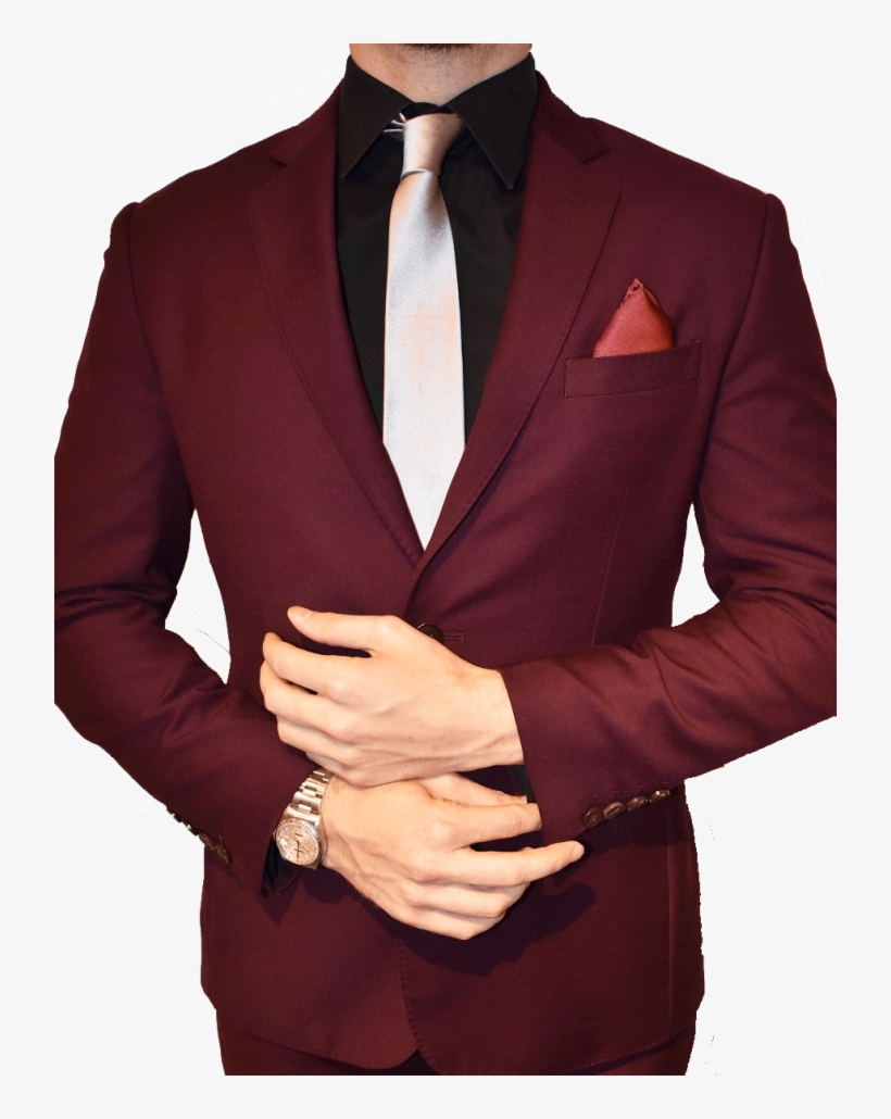 Maroon Suit With Necktie, transparent png download