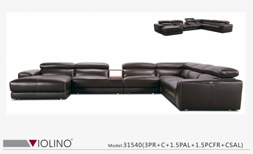 Leather Corner Sofa - Recliner, transparent png download