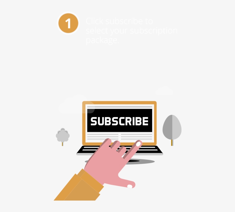 Click Subscribe To Select Your Subscription Package, transparent png download