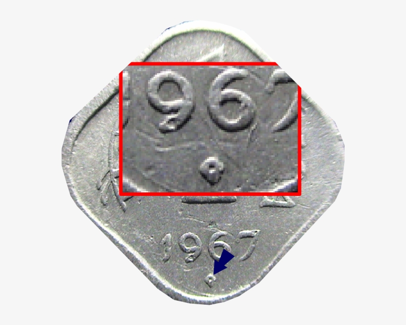 Dot Within Diamond Below Date - Coin, transparent png download