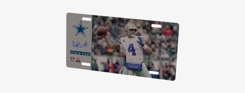 Dallas Cowboys Helmet Frame & Dak Prescott Metal Photo - Dallas Cowboys, transparent png download