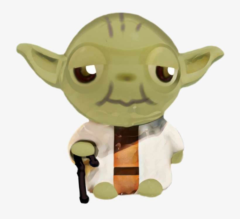 Yoda Cute Starwars Maytheforcebewithyou - Star Wars, transparent png download