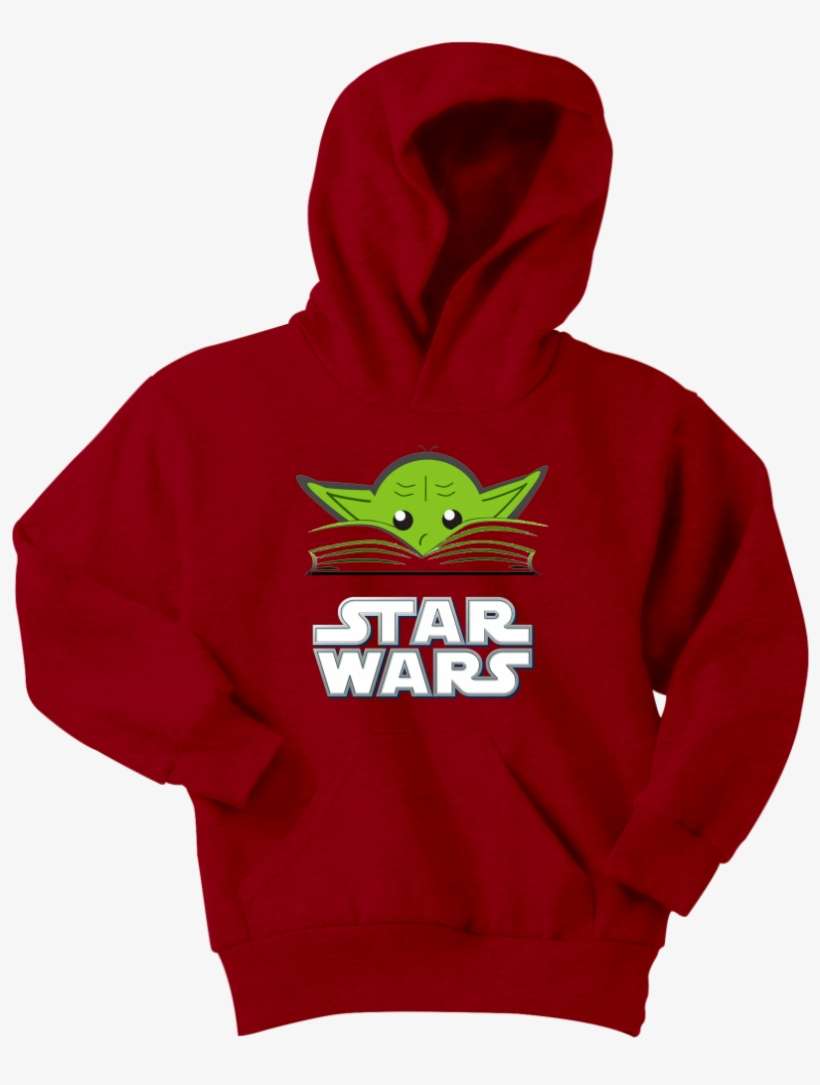 Star Wars Yoda Chibi Youth Hoodie - Red Front, transparent png download