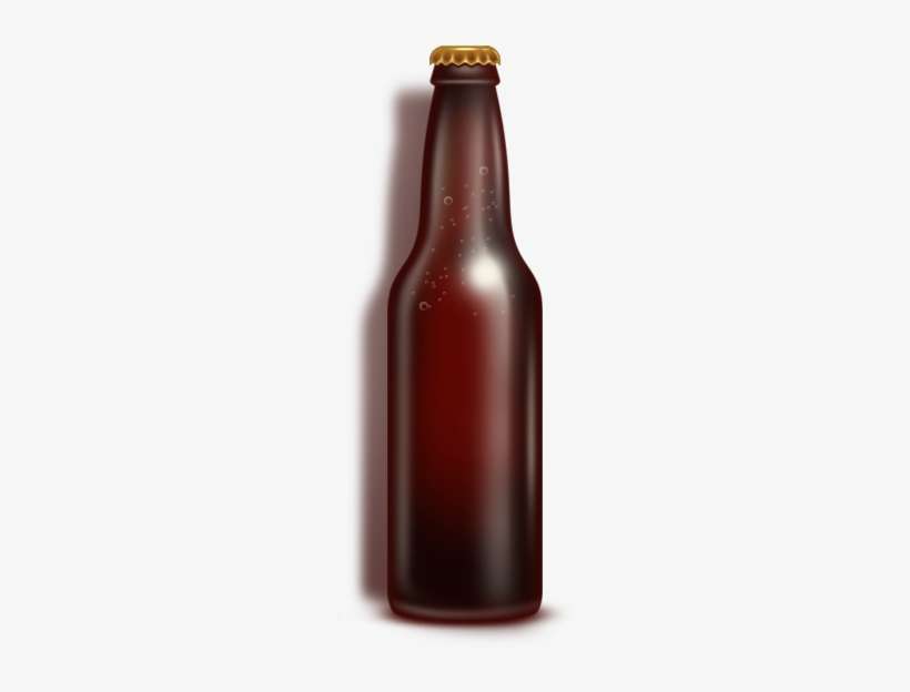 Brown Bottle Goldcap Praline - Glass Bottle, transparent png download