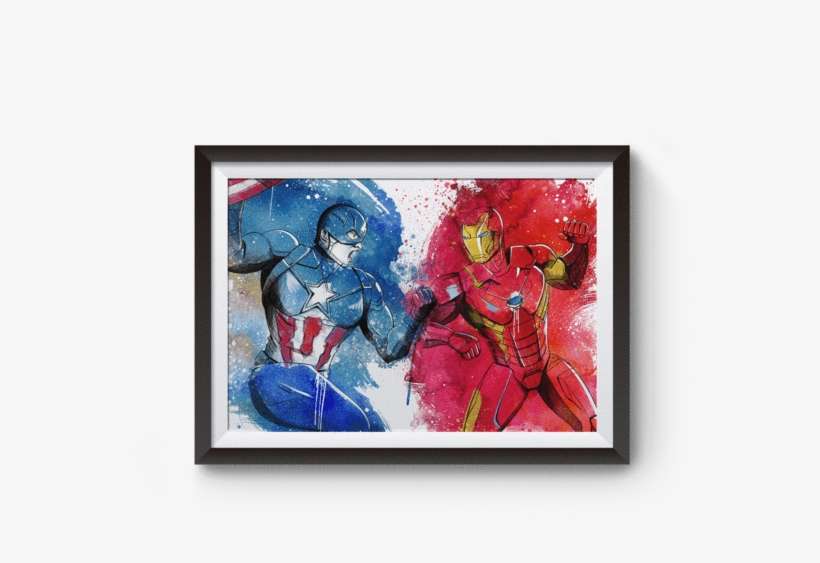 Captain America Vs Iron Man Poster, transparent png download