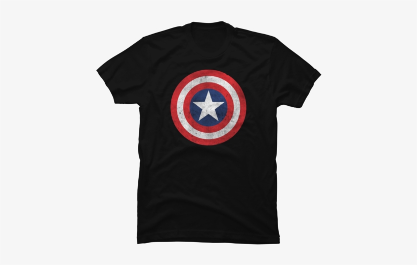 Captain America Shield Distressed - Captain America Shield Shirt Design, transparent png download