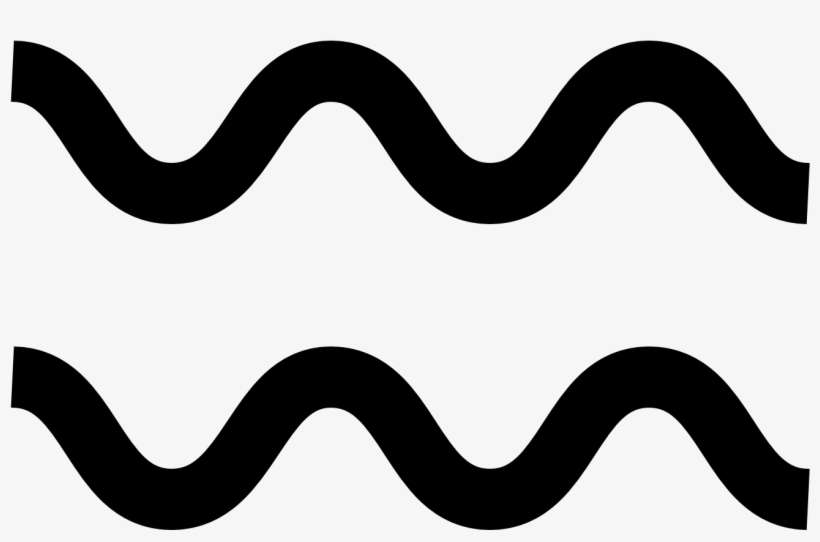 There Are Two Identical Smooth And Wavy Horizontal - Wavy Line Icon Png, transparent png download