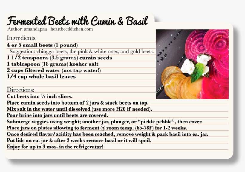 Fermented Beets With Cumin And Basil - Cumin, transparent png download