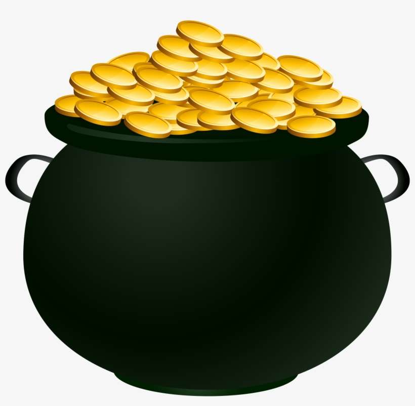 Pot Of Gold Png Vector Free Download - Riches Clipart, transparent png download