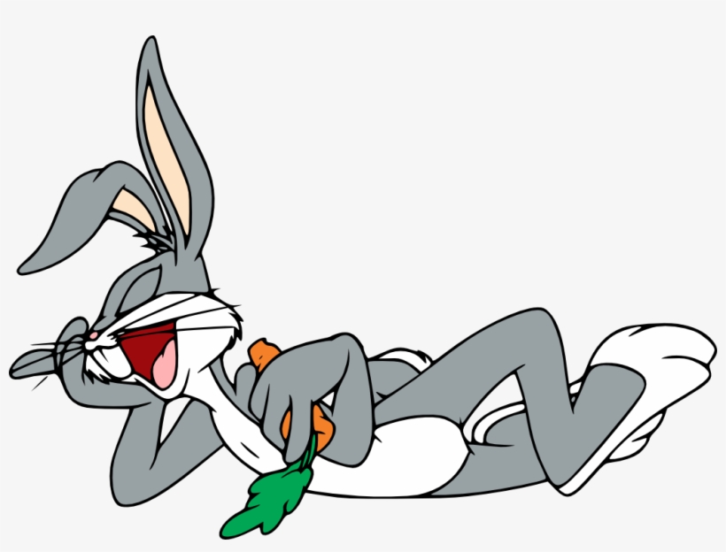 Bugs Eating A Carrot Gloveless2 - Cartoon Clipart, transparent png download