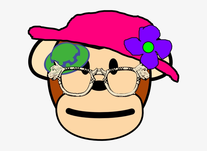 Grandma Glasses Cliparts - Monkey Clip Art, transparent png download