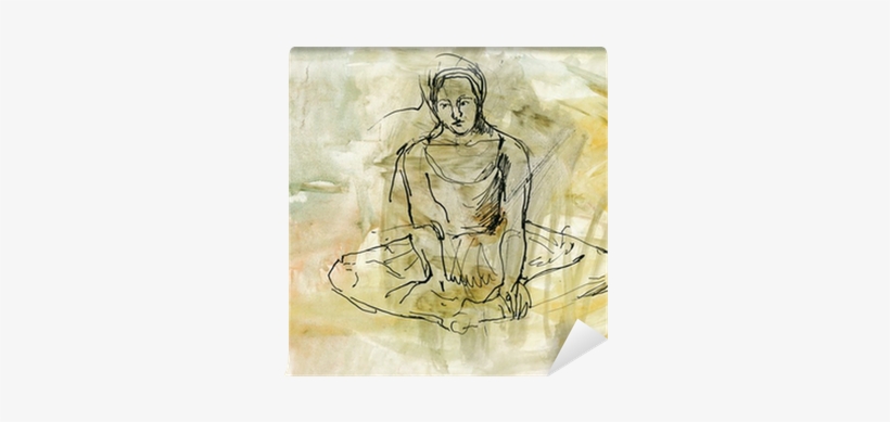 Meditation Wall Mural • Pixers® • We Live To Change - Ink, transparent png download