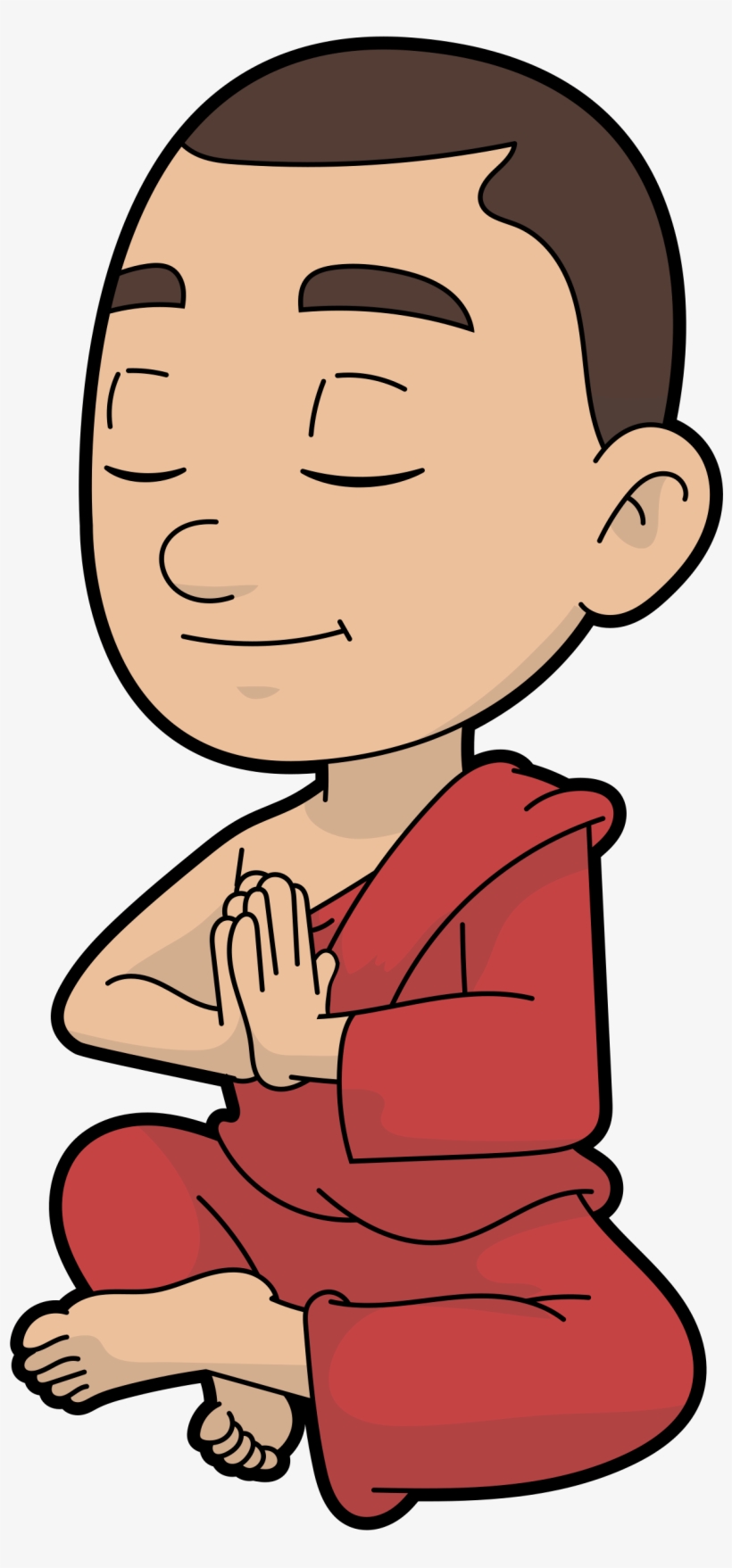 Open - Person Meditating Cartoon, transparent png download