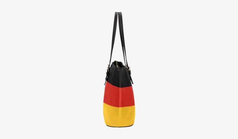 German Flag Colored Stripes Leather Tote Bag/small - Tote Bag, transparent png download