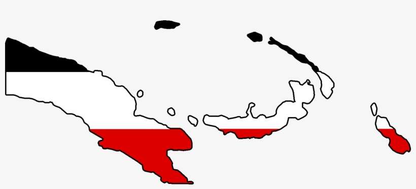 Flag Map Of German New Guinea - German Empire Flag Map, transparent png download