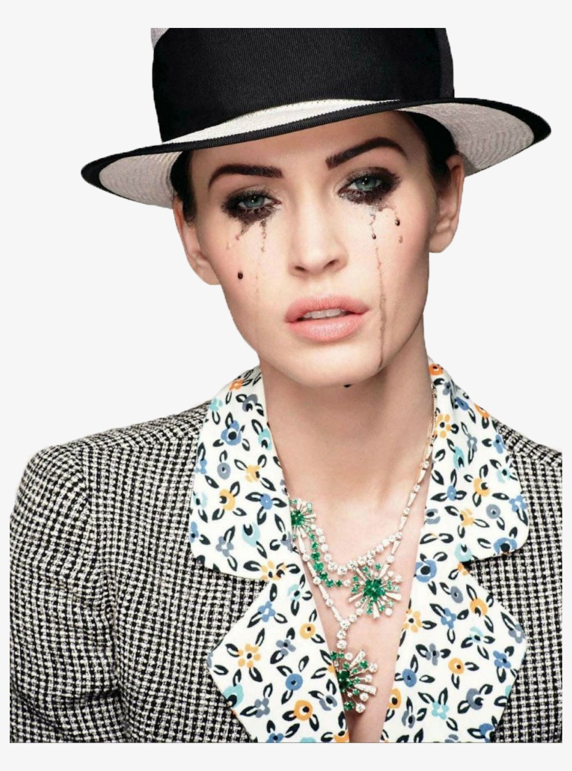 Megan Fox - 眼 妝 花 掉, transparent png download