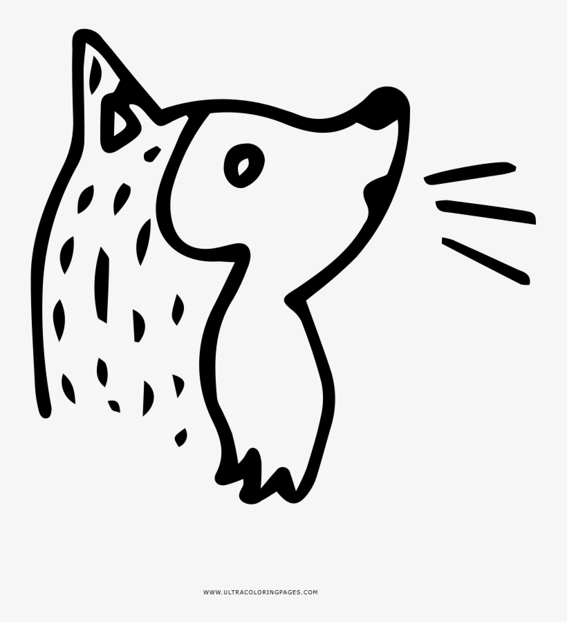 Wolf Howling Coloring Page - Wolf, transparent png download