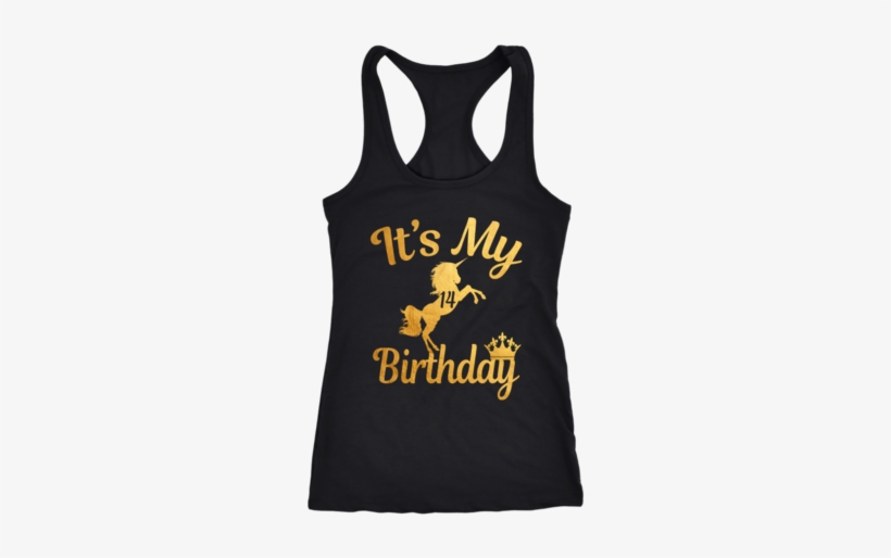 Magical It's My 14th Birthday Gold Unicorn Princess - Queen Are Born 24 Of April, transparent png download