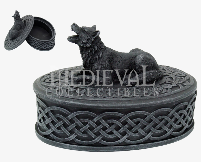 Howling Wolf Trinket Box - Wolf Trinket Box, transparent png download