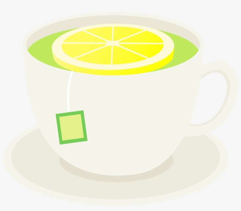 Cup Clipart Green Tea Cup - Lemon Tea Clip Art, transparent png download