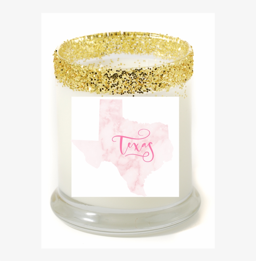 State Pink Marble Personalized Candle - Candle, transparent png download